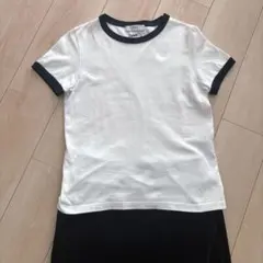 美品☆ヨンアさん着用　コエル　リンガーTシャツ　白×黒のサムネイル