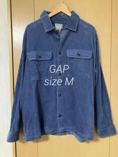 GAP コーデュロイシャツジャケット ブルー Mサイズのサムネイル