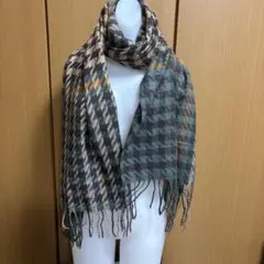 大判　マフラー　チェック柄ストール・ショール　膝掛け　肩掛け　職場　車　通勤