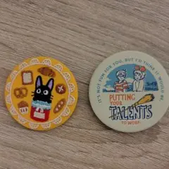 ジブリ　魔女の宅急便　缶バッジ　刺繍缶バッジ