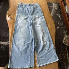 SLOBE IENA ワイドデニムパンツ ライトブルー