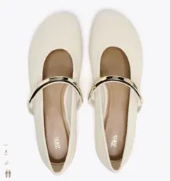 ZARA メタルストラップバレエシューズのサムネイル