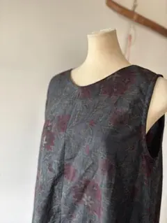 新品　大島紬　着物リメイクワンピース