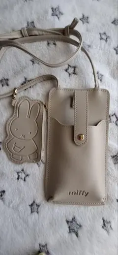 miffy スマホショルダー ベージュ