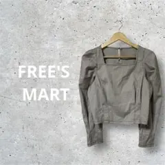 【大人可愛い】フリーズマート スクエアネック パワショル ブラウス チェック柄