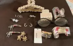 まとめ売り　アクセサリー　ヘアピン　バンス　伊達メガネ　バングル　ピアス
