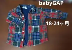 babyGAPチェック柄 長袖シャツ 18-24ヶ月