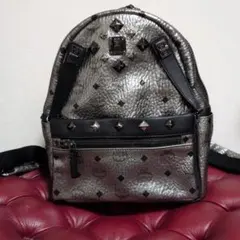MCM スタッズ バックパック メタリックシルバーのサムネイル