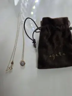 agete K10ネックレス アガット アクセサリー ネックレス