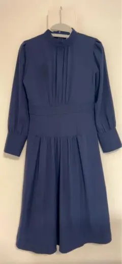 パーティドレス ネイビー オフネック ワンピース 結婚式 入学式 卒業式