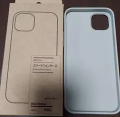 【未使用】MUJI iPhone 14 Plus用ケース ホワイトグレー