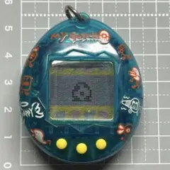 すぐ遊べる【動作確認OK】初代たまごっち スケルトンブルー ボタン電池付き