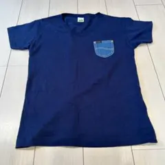 Lee Vネック ポケットTシャツ ネイビー サイズS