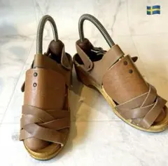 スエーデン製 BORASCO サボ サンダル 夏 秋 木靴 キャメルのサムネイル