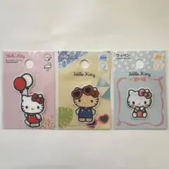 サンリオ　ワッペン　ハローキティ　日焼けキティ　風船キティ　ダイソー　キャンドゥ