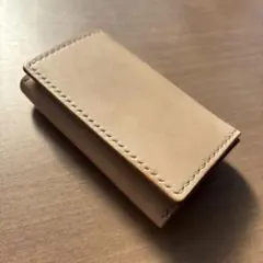 本革 名刺入れ ニッピ製レザー使用｜手縫い　　ヌメ革