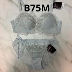 B75チュチュアンナ　特盛　セット　刺繍　水色　レース　ショーツ　ひも　T