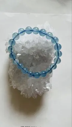 青色天然石アクアマリンブレスレット