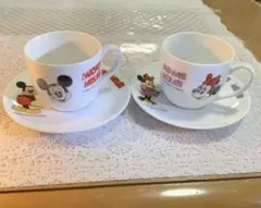 ミッキー & ミニー　カップ&ソーサー　　　　　　　　ミッキーマウス