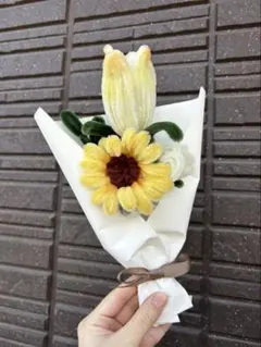 モールフラワー 韓国風　ミニブーケ 枯れない花 ひまわり　プレゼント　インテリア