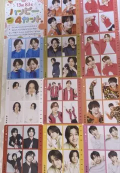 月刊TV fan2026年2月号　Snow Man中綴じ付録ハッピー4カット