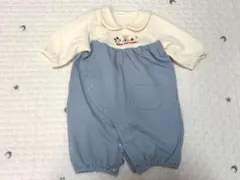 cottoli（バースデイ）長袖ツーウェイオール 50-60cm 青/クリーム