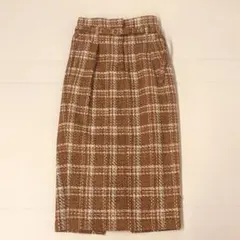 ミラオーウェン Mila Owen コクーンツイードスカート キャメル Mサイズ