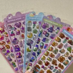 5枚セット キラキラシール ぷっくりシール