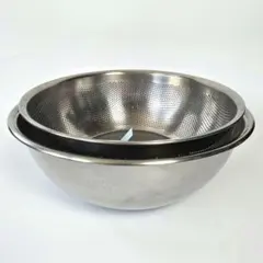 業務用 UK 三宝産業 ステンレス ザル・ボウルセット 33cm 特大①