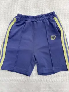 110cm キッズネイビー ハーフパンツ サイドストライプ