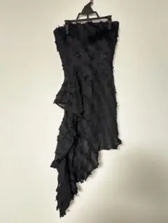 パーティードレス　アシンメトリー　オフショルダー　ドレス