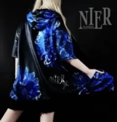 Nier パーカー　HALFSLEEVEZIPOUTER BLUEDAHLIA