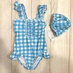 水着　チェック柄ワンピース　サイズ130
新品未使用