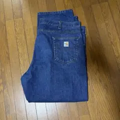 濃紺 極太 カーハート FR 難燃 デニム ワークパンツ W46 メキシコ製のサムネイル