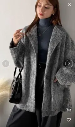 オーバーサイズ グレー ジャケット