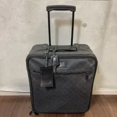 グッチ キャリーケース GGスプリーム ロゴプレート PVC レザー