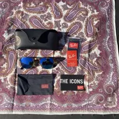 レイバン、ブルーミラーサングラス