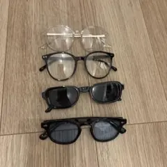 サングラス 伊達メガネ 4点セット
