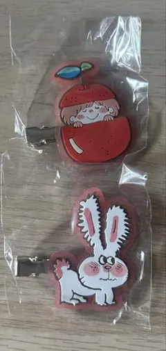 水森亜土 クリアラバーヘアクリップ