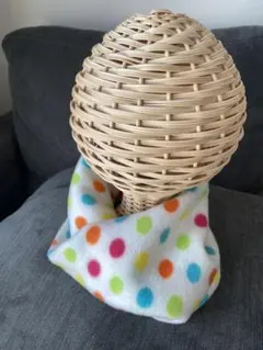 カラフルドット柄　フリーススヌード　ハンドメイド　キッズスヌード