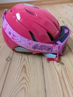 Giro 子供用ピンクヘルメット ゴーグル付きのサムネイル
