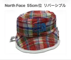 ノースフェイス 55cm位 バケットハット リバーシブル チェック 帽子
