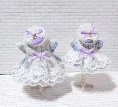 ハンドメイド　ミニチュアドール服　お母さん　女の子　おそろいお洋服セット