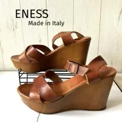 【ENESS】エネス　サンダル　ウェッジソール　サイズ37 イタリア製