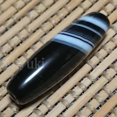 05260 瑪瑙天珠 40x12mm 線天珠 線珠 眼天珠 眼模様