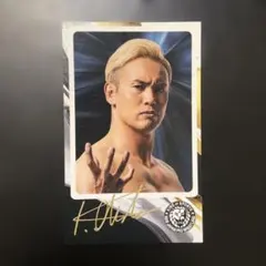 マッスルゥカルパス　チェキ風カード　新日本プロレス　オカダ・カズチカ