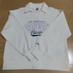 ビンクラテ 綿混 エリ付きプルオーバー トレーナー S 140cm