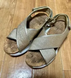MICHAELKORS マイケルコース 23.5 スポーツサンダル ゴールドのサムネイル