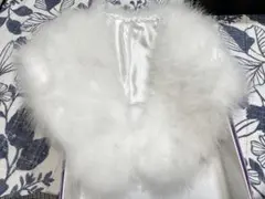 ファーショールホワイト　成人式