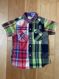 デニム&ダンガリー　半袖チェックシャツ　130   120  アメカジ